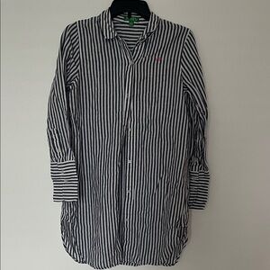 Women's Striped Button-Up Shirt